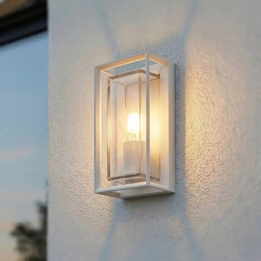 ARCCHIO Wandlamp Buiten Aluminium Glas 1 Licht E27 Wit