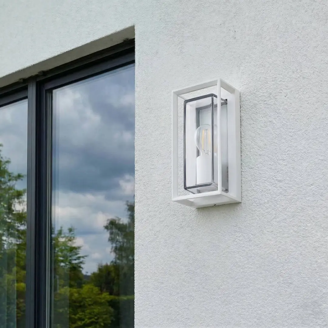 ARCCHIO Wandlamp Buiten Aluminium Glas 1 Licht E27 Wit