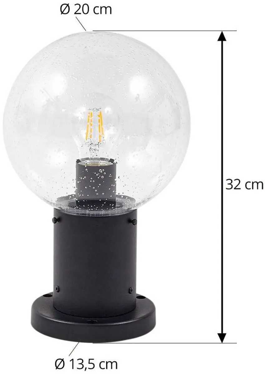 Lindby Sokkellamp Glas Aluminium E27