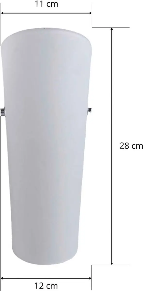 Lindby Wandlamp Metaal Glas 1 Licht E27 - 28cm