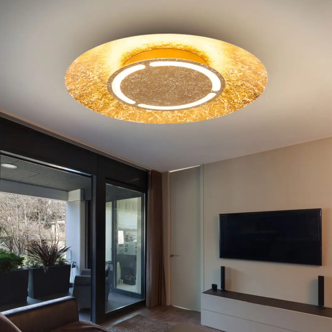 Globo Plafondlamp Metaal Goud 24W LED - 50x8,6cm