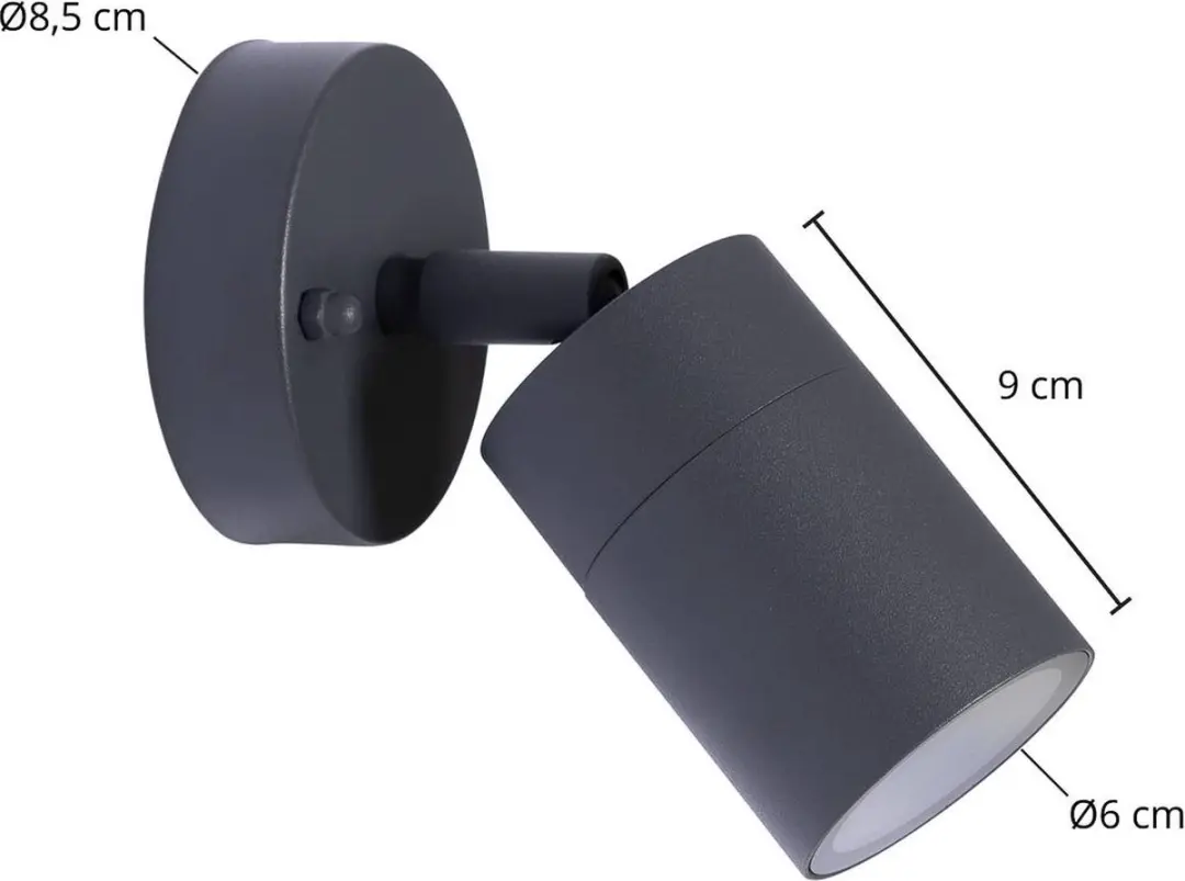 PRIOS Wandlamp Buiten 1 Licht GU10 Antraciet