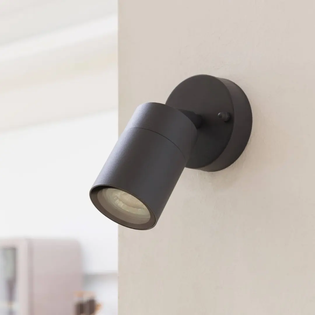 PRIOS Wandlamp Buiten 1 Licht GU10 Antraciet