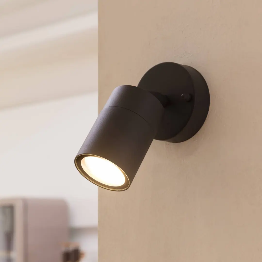 PRIOS Wandlamp Buiten 1 Licht GU10 Antraciet