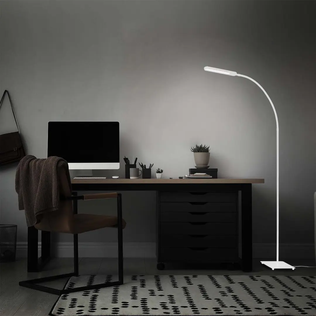 Briloner Ervo LED Vloerlamp - 8W 600lm 183cm Wit