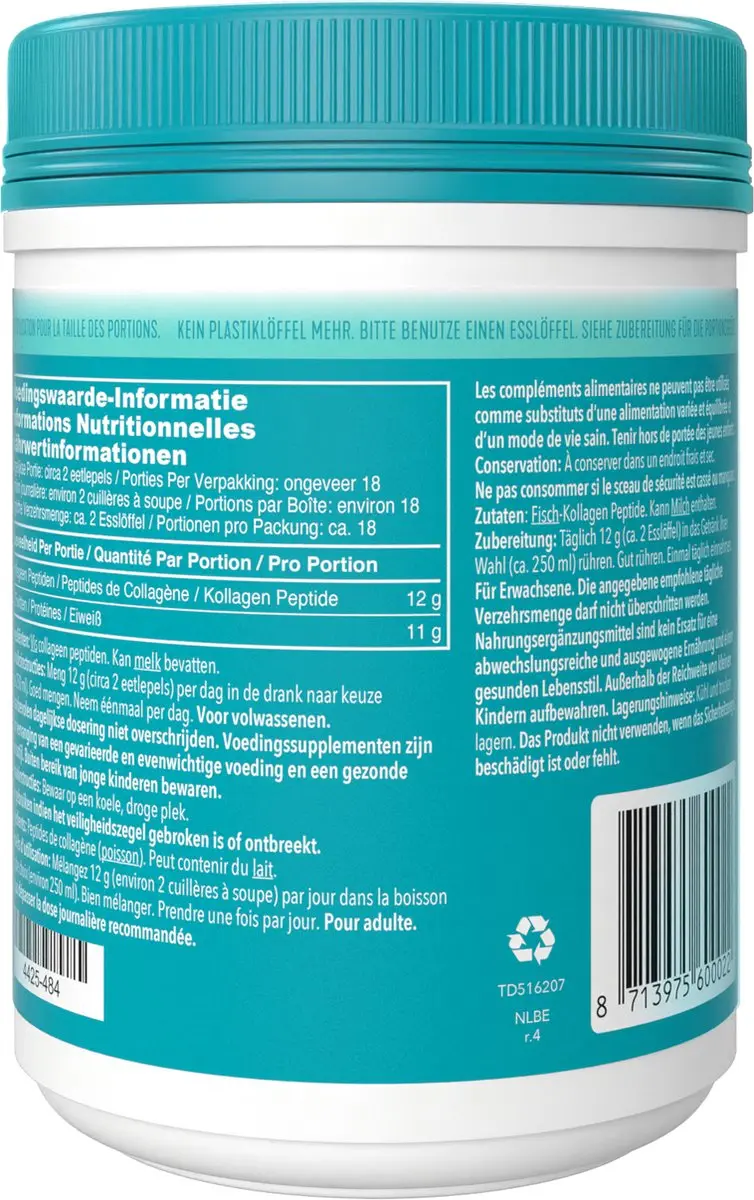 Vital Proteins Viscollageen Peptiden 221g - Neutrale Smaak