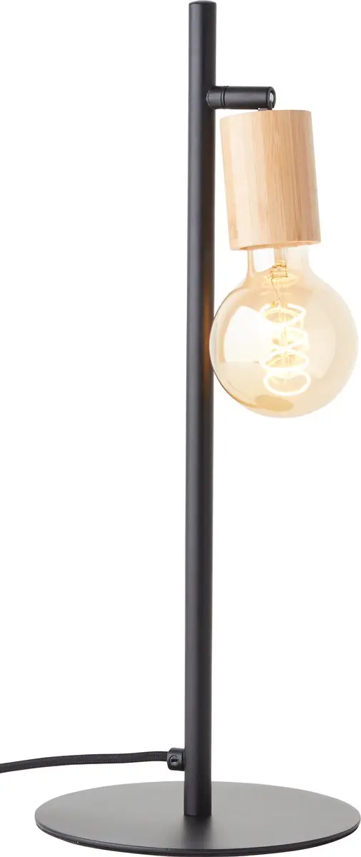 Brilliant Tiffany Tafellamp 28W - Hout Zwart