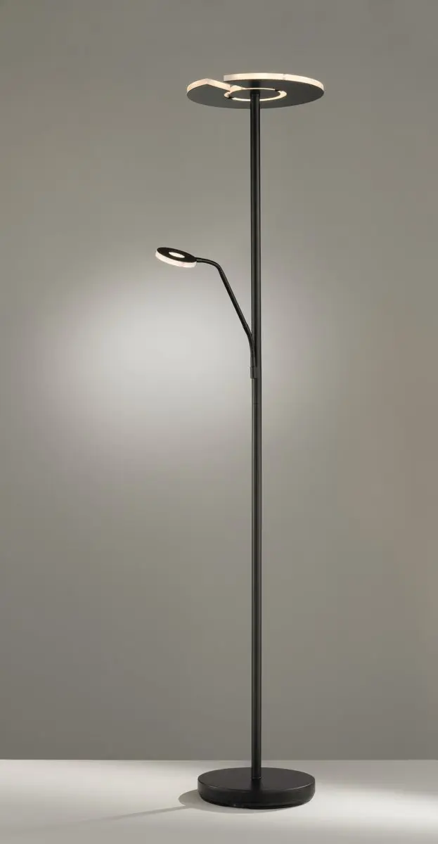 Fischer & Honsel Dent Vloerlamp 54W - Zwart