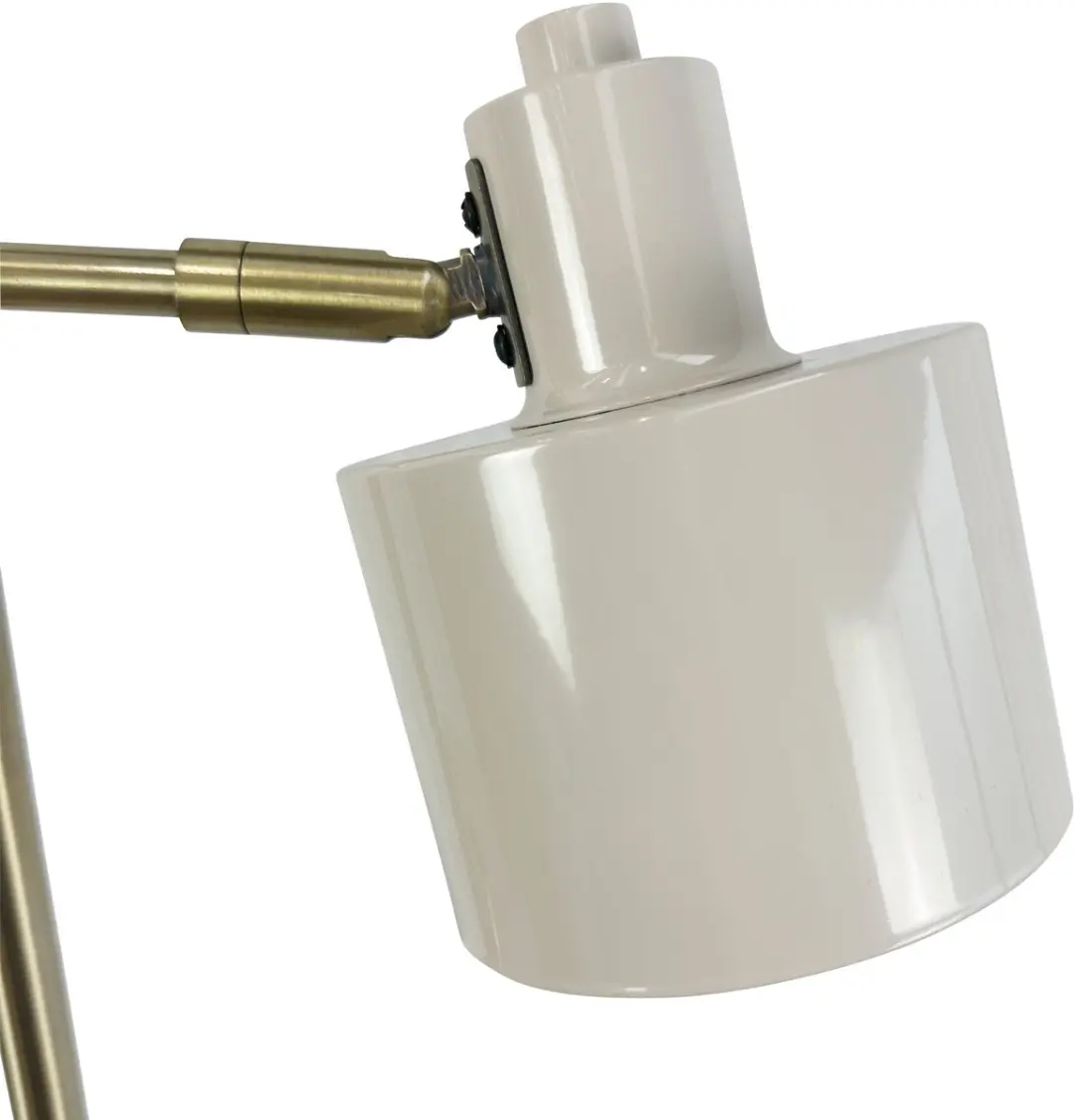 Dyberg Larsen Vloerlamp Ocean H160cm - 2x6W Beige/Brass