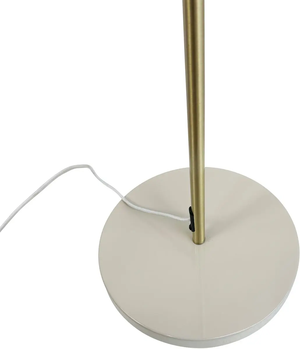 Dyberg Larsen Vloerlamp Ocean H160cm - 2x6W Beige/Brass