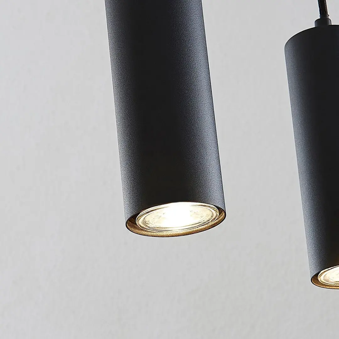 Lindby Hanglamp 4-Lichts Metaal GU10 - Zwart