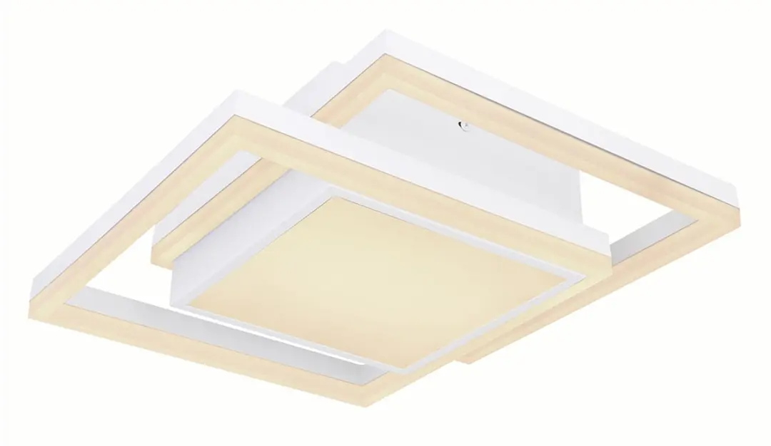 Globo Squares Plafondlamp 42cm - Wit LED