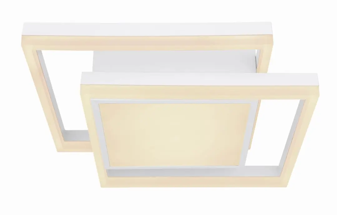 Globo Squares Plafondlamp 42cm - Wit LED