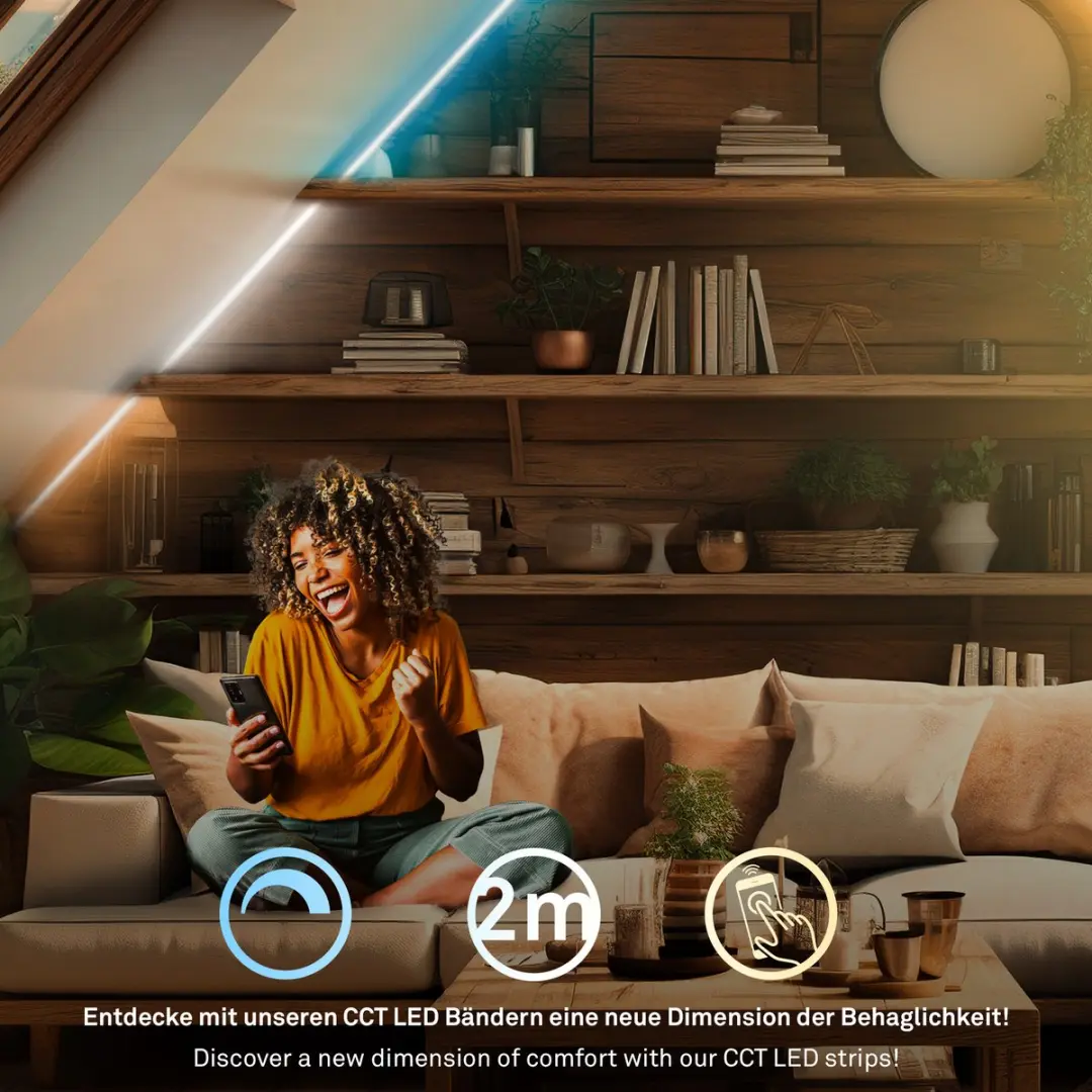 Briloner Pimp Your Stripe LED Strip 2m WiFi CCT - Wit