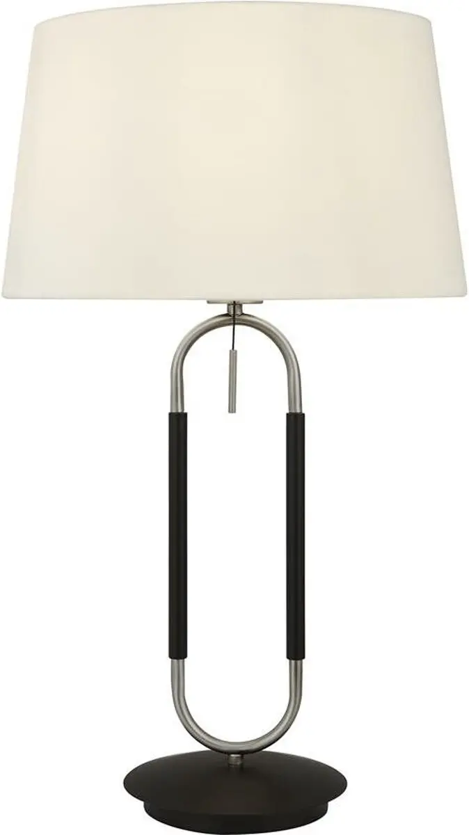 Searchlight Jazz Tafellamp - 40W - Crème Zwart
