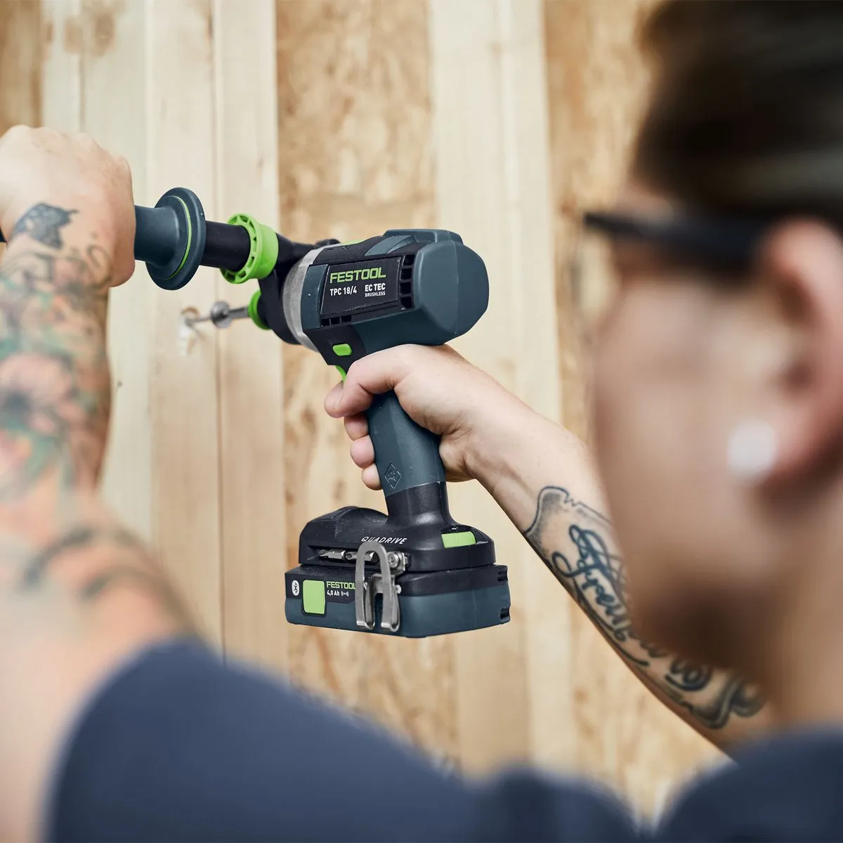 Festool TPC 18/4 QUADRIVE Accu Klop-/Schroefboormachine 18V