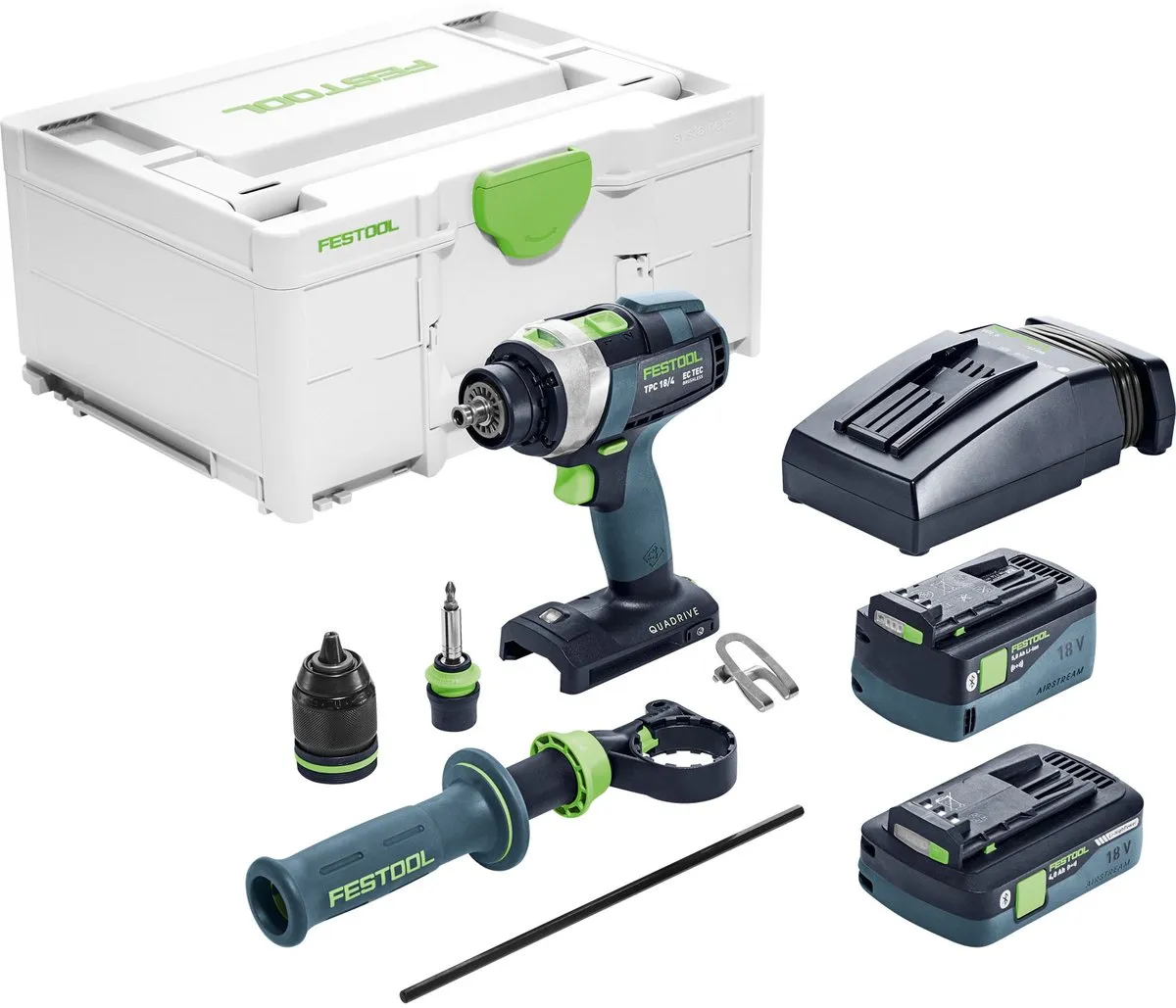 Festool TPC 18/4 QUADRIVE Accu Klop-/Schroefboormachine 18V