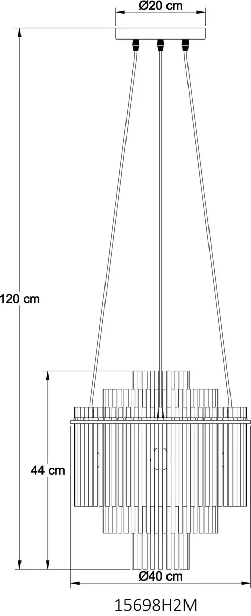 Globo Gorley Hanglamp - 5 Lichtpunten Ø40cm Goud