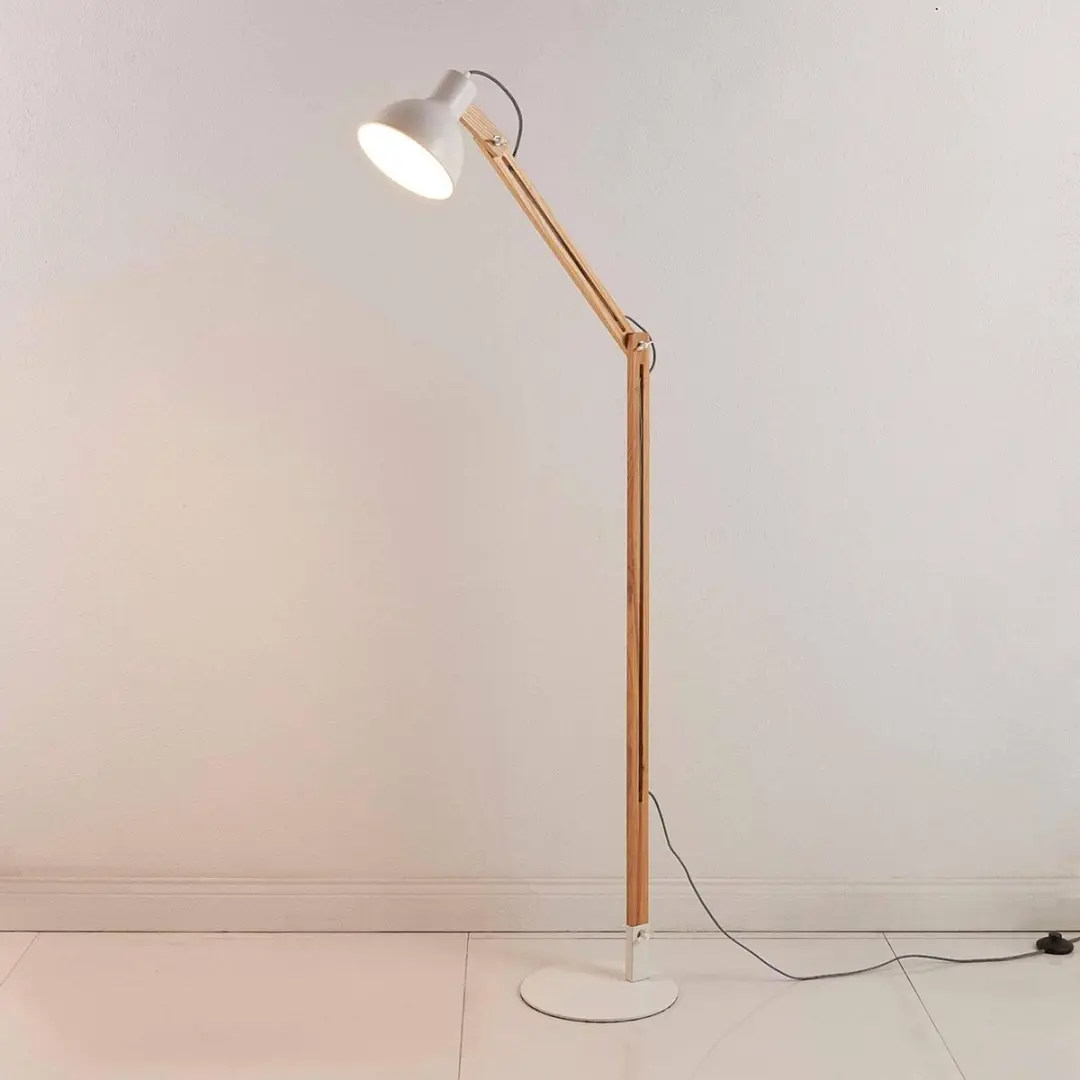 Lindby Vloerlamp Hout 1 Licht