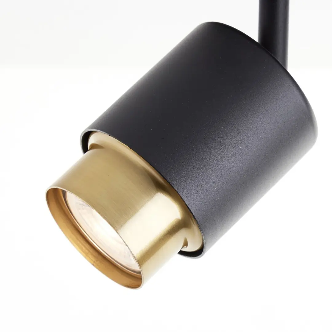 Brilliant Covelo Plafondspot GU10 3x5W - 3000K - Zwart/Goud