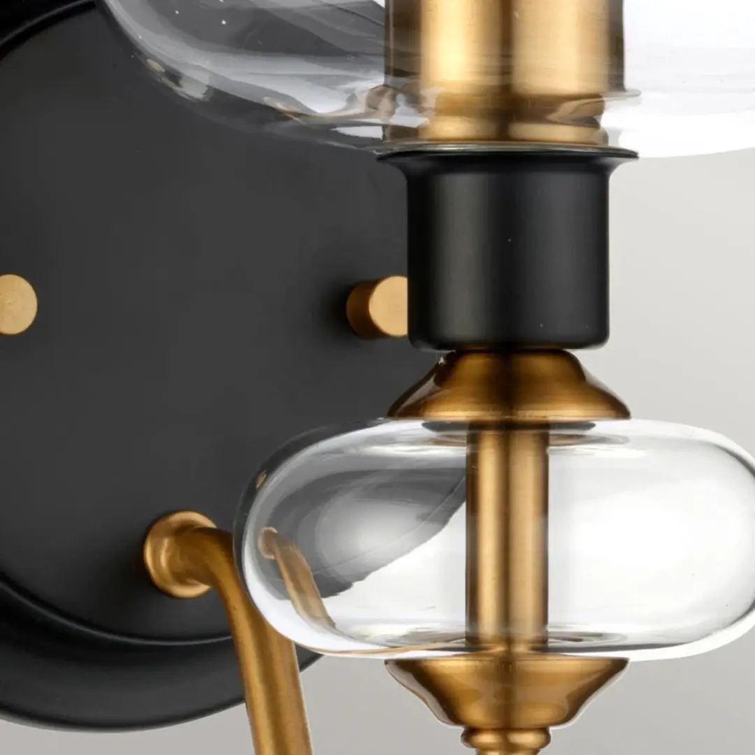 Elstead LED Wandlamp Armand E14 - 40W - Aged Brass & Charcoal