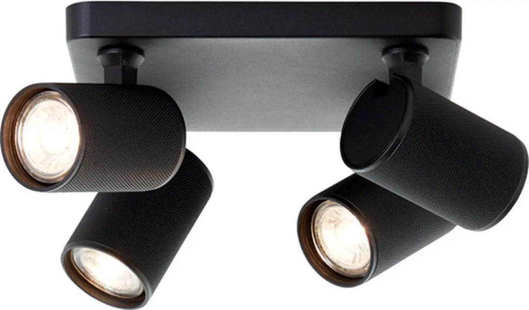 Brilliant Marty Plafondspot GU10 4x5W 3000K - Zwart