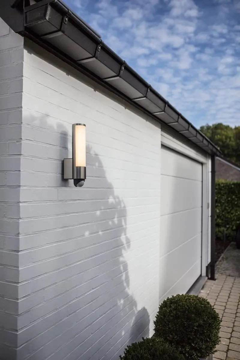 Lutec Leda LED Wandlamp Buiten - 1400 Lm - 3000K - IP44 - Zilver