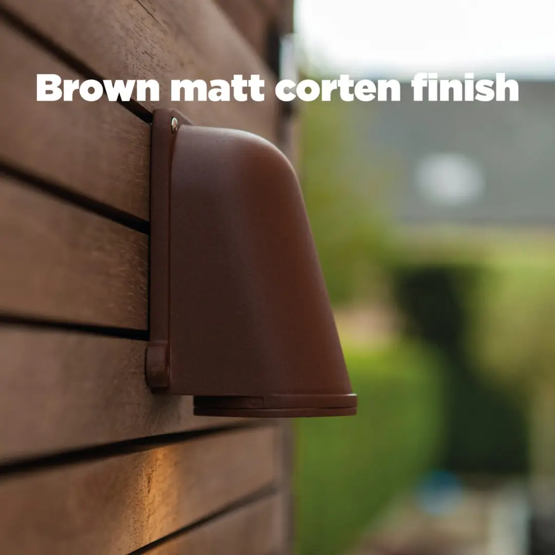 Lutec Ancor Wandlamp GU10 - Mat bruin - IP54