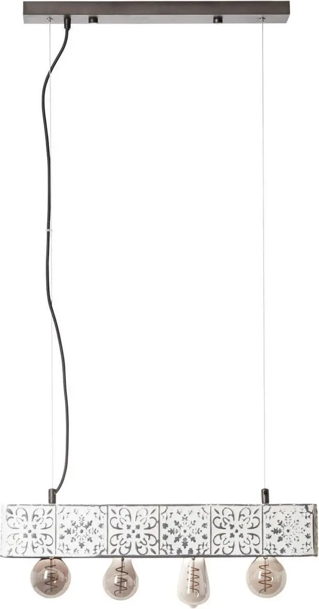 Brilliant VAGOS Hanglamp - 4 Lichtpunten - Wit/Zwart
