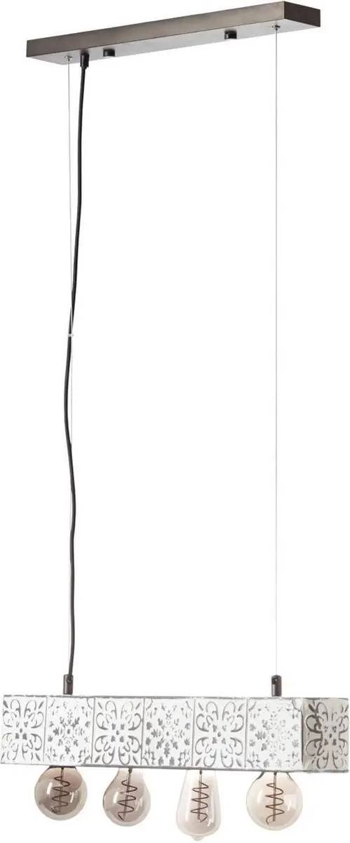 Brilliant VAGOS Hanglamp - 4 Lichtpunten - Wit/Zwart