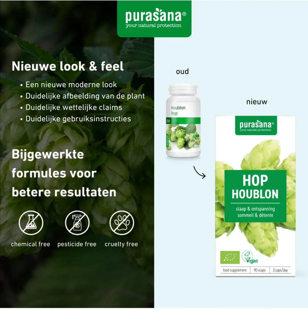 Purasana Hop 200mg Vegacapsules - 90 Stuks