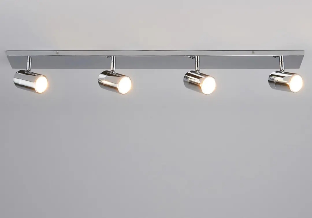 Lindby Plafondlamp Badkamer 4-Lichts GU10 - Chroom