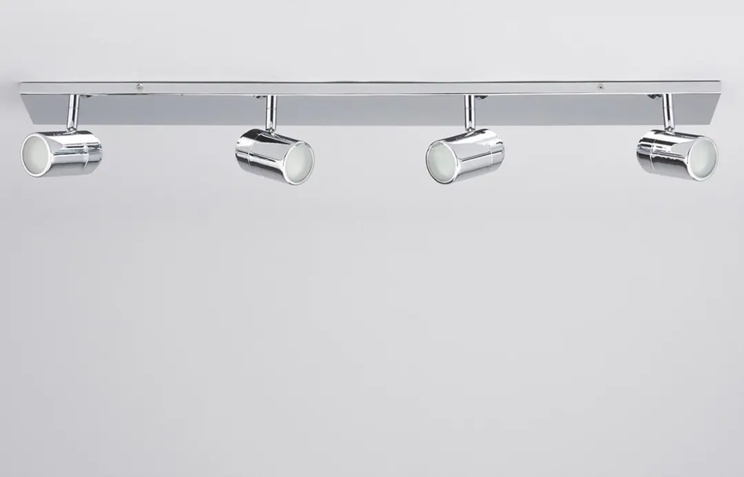 Lindby Plafondlamp Badkamer 4-Lichts GU10 - Chroom