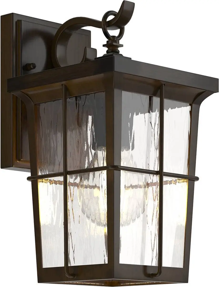 Lindby Wandlamp Buiten 1 Licht E27 - Bruin/Transparant