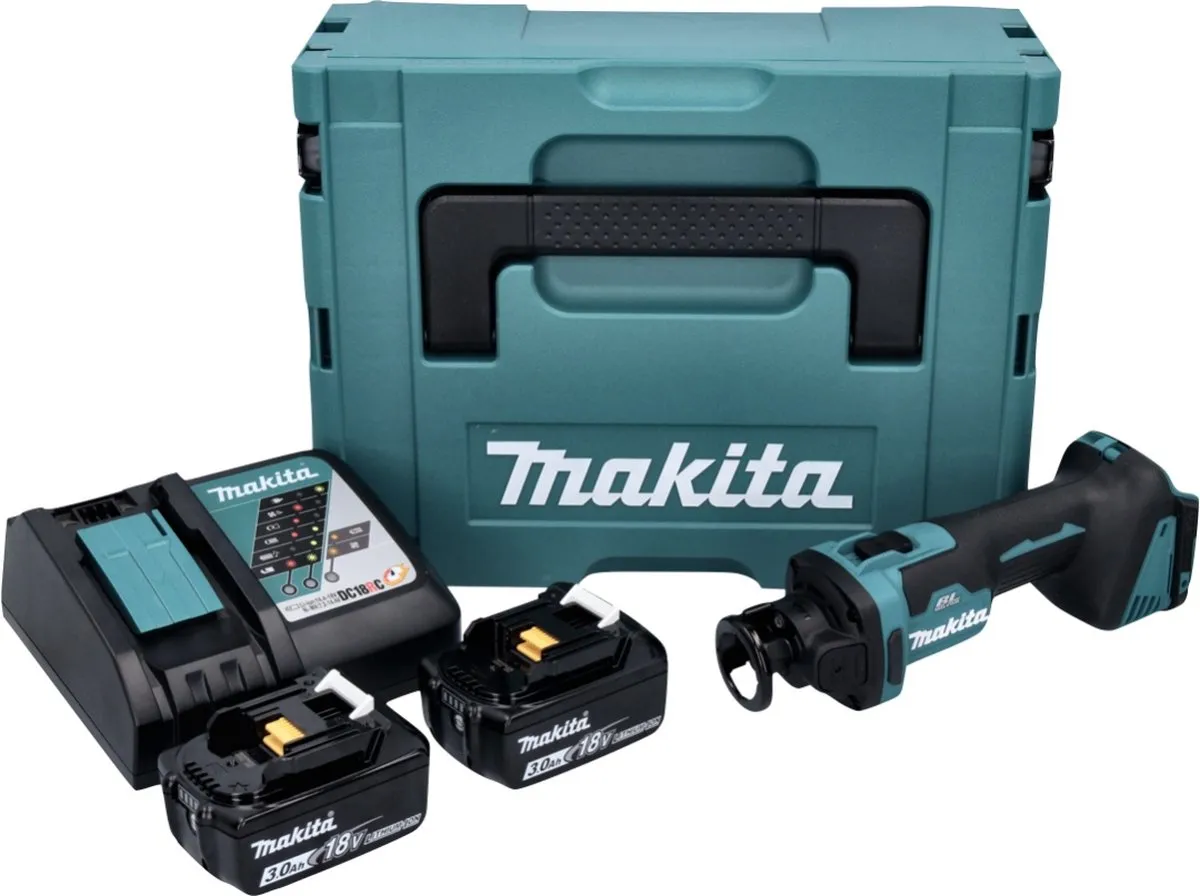 Makita DCO 181 RFJ Accu-Rotatiesnijder 18V - 2x 3,0Ah Accu + Oplader - afbeelding 3 van 5