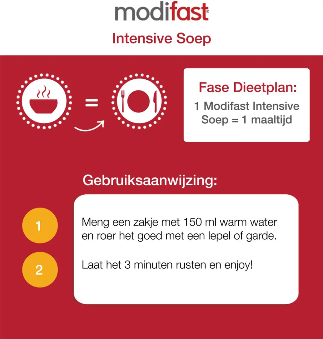 Modifast Intensive Soep Noedels 220g - 4 Stuks