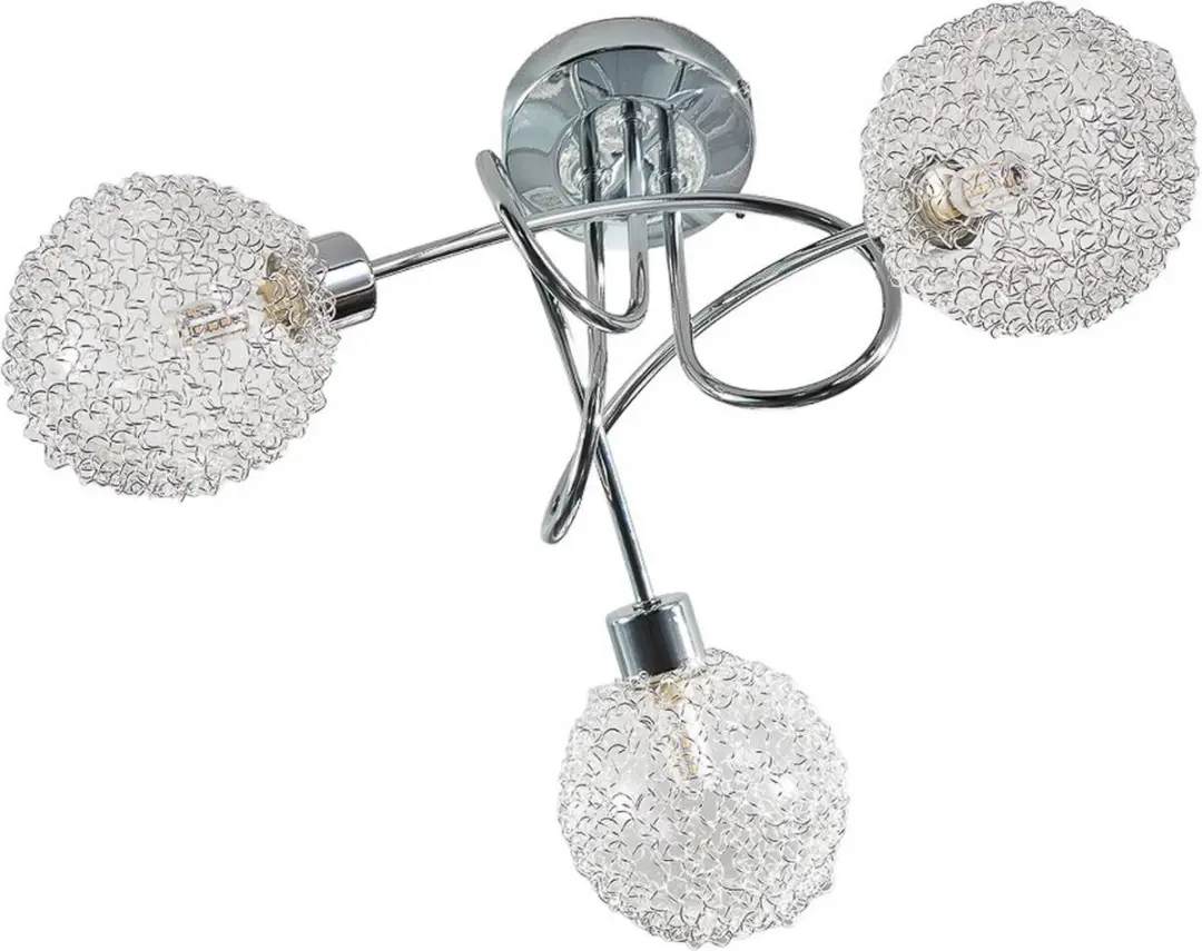 Lindby Ticino+ Plafondlamp 3-lichts - Ø40cm - Zilver/Chroom