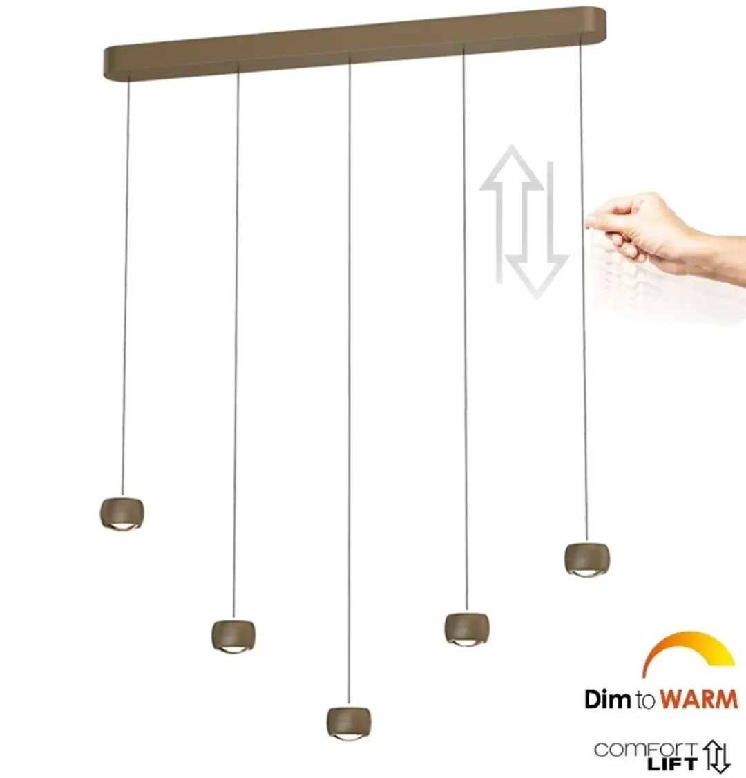 Freelight Cosmo Hanglamp 5 Lichts 120cm