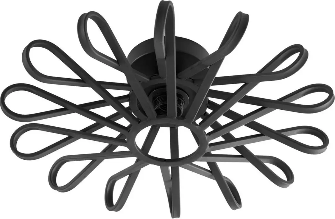 Lindby Plafondlamp IJzer 1 Licht E27 - 45cm - Zwart