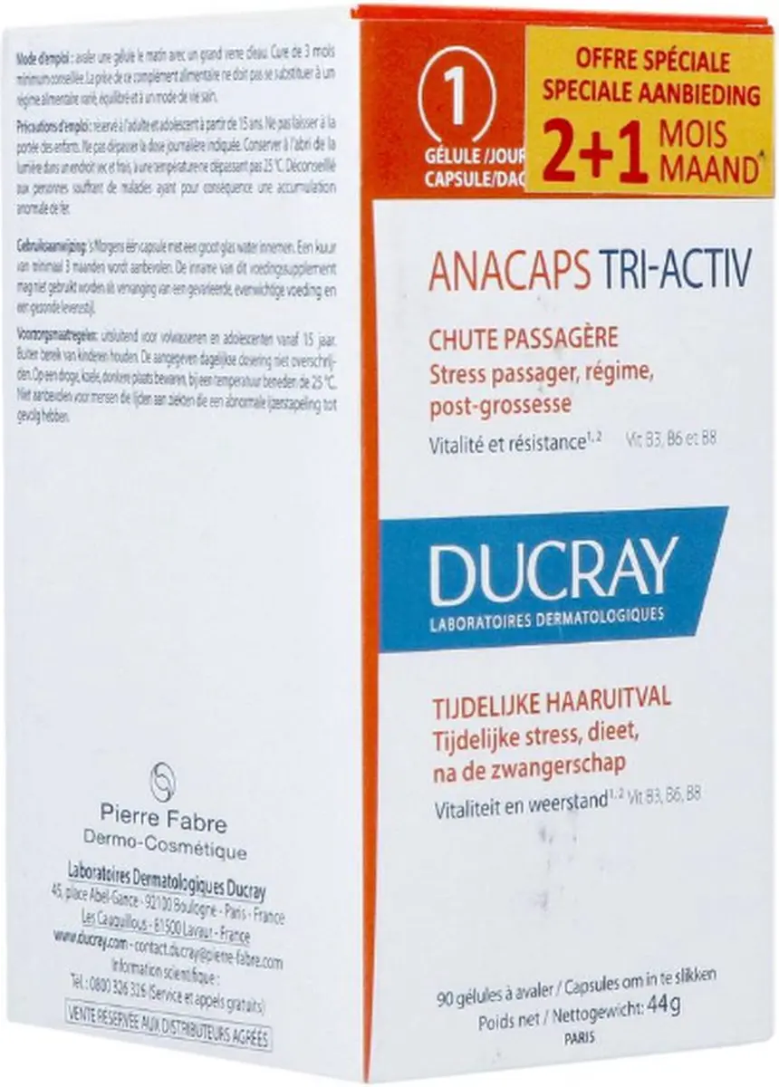 Ducray Anacaps Tri-Activ Capsules
