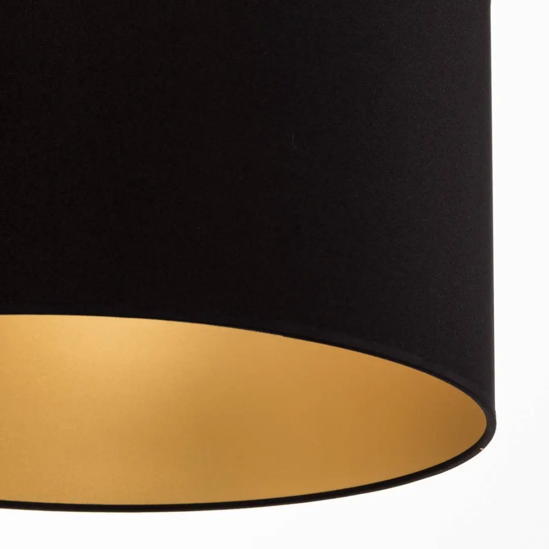 Euluna Hanglamp Kunstvezeltextiel 1 Licht E27 - Zwart/Goud