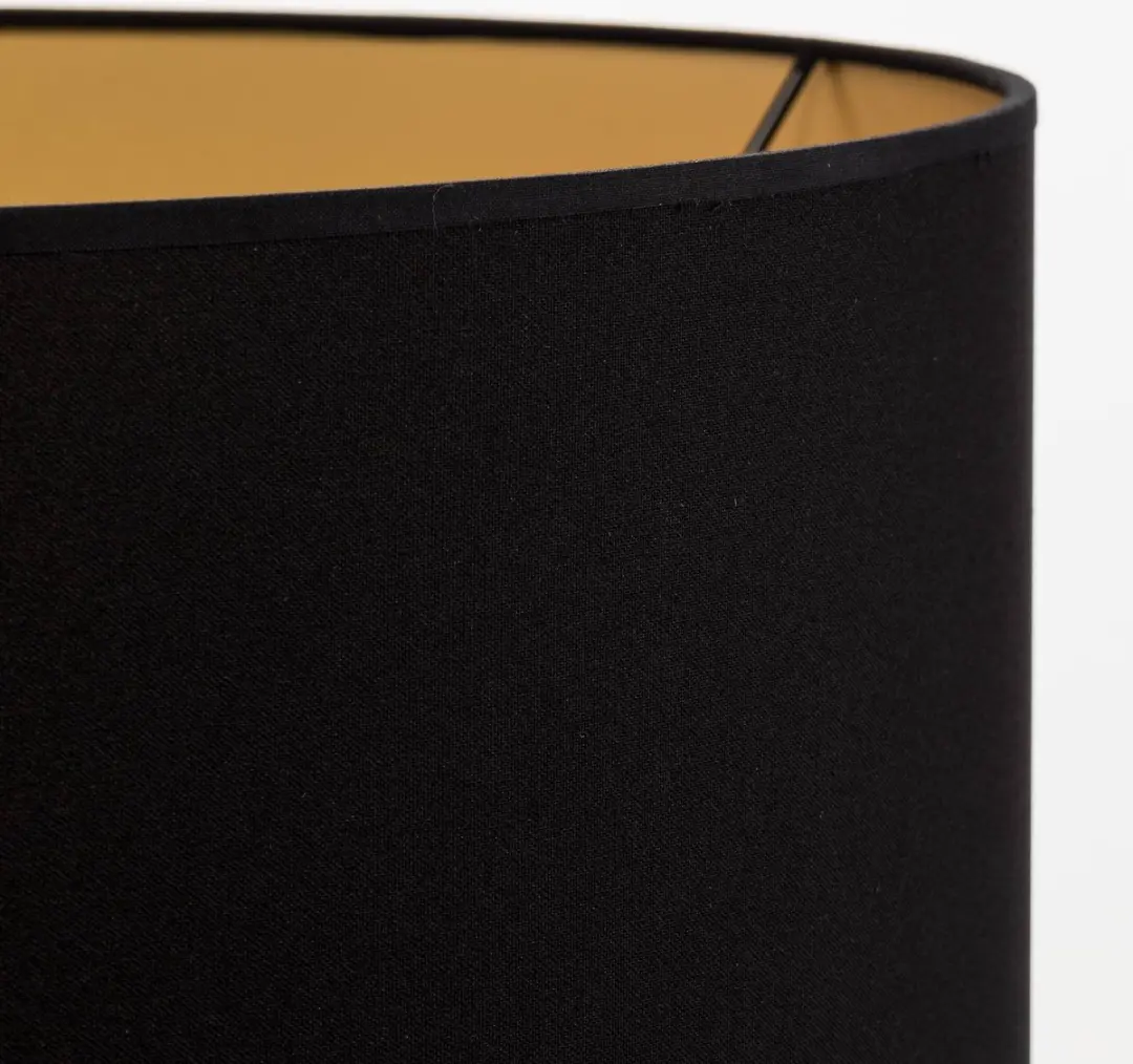 Euluna Hanglamp Kunstvezeltextiel 1 Licht E27 - Zwart/Goud - afbeelding 6 van 6