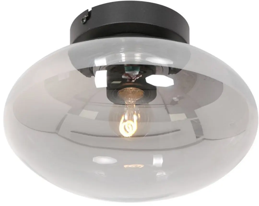 Steinhauer Reflexion Smoke Plafondlamp 25cm - Zwart