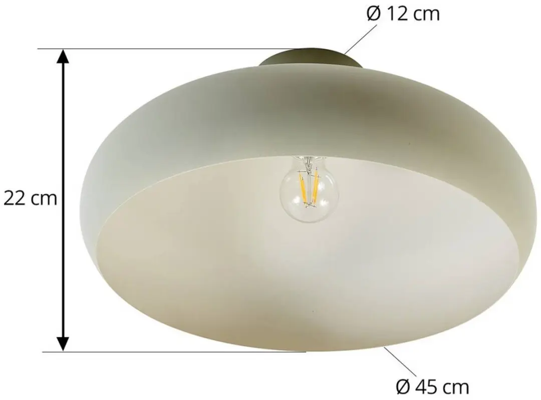 Lindby Plafondlamp 1 Licht 45cm - Lichtgroen