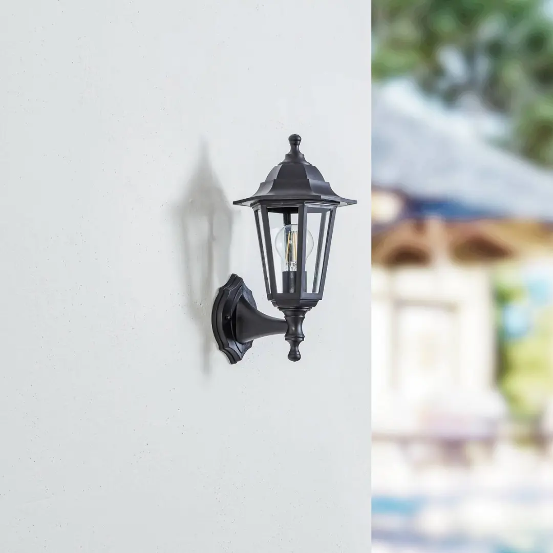 Lindby Wandlamp Buiten 1 Licht E27 - Zwart