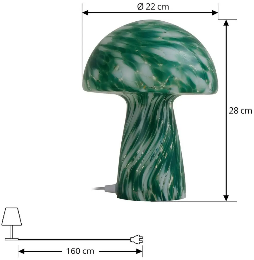 Lindby Tafellamp 1 Licht E27 - Groen/Wit