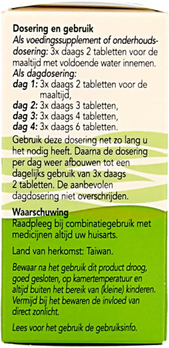 Bloem Vital Green Chlorella Tabletten - 200 Stuks