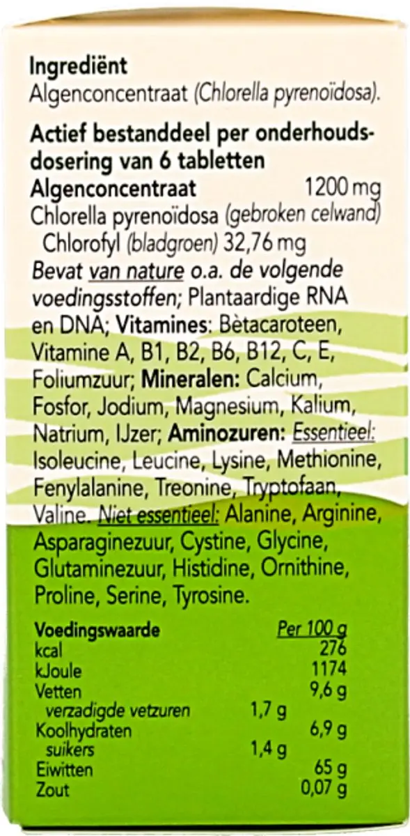 Bloem Vital Green Chlorella Tabletten - 200 Stuks