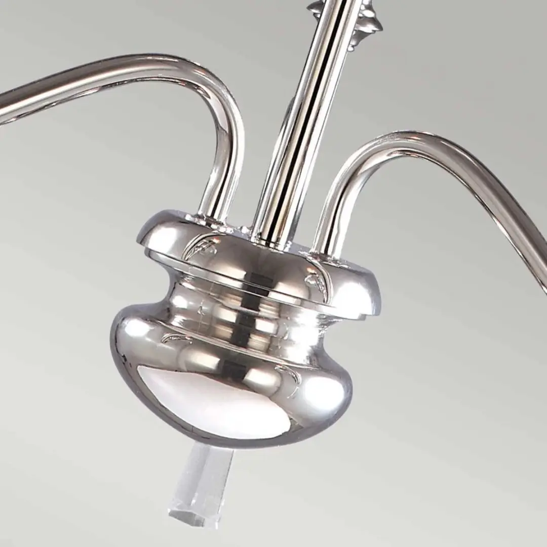 Elstead LED Kroonluchter 3x E14 60W - Polished Nickel