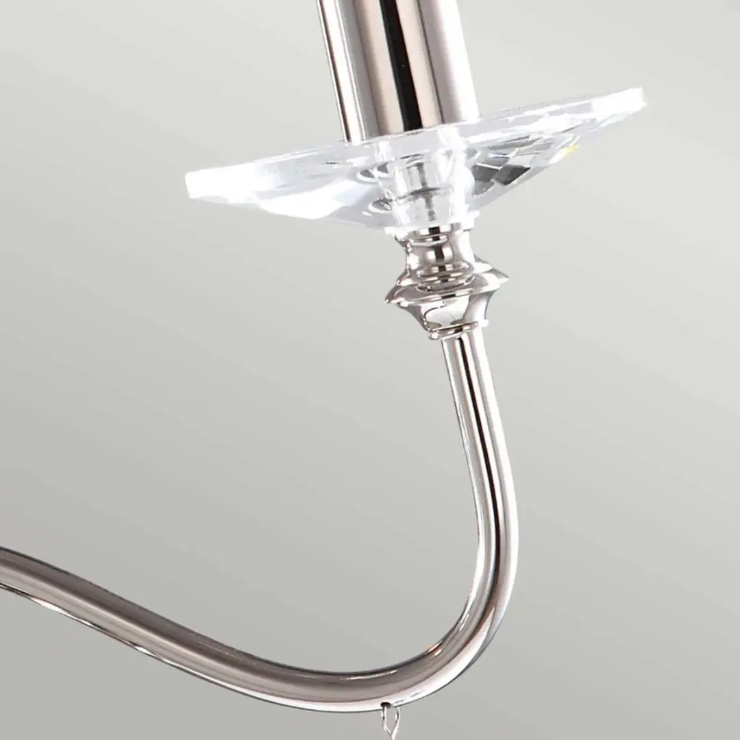 Elstead LED Kroonluchter 3x E14 60W - Polished Nickel